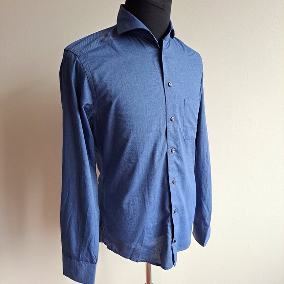 NEW Eton Blue Slim Button-Down Shirt Size 40 / M